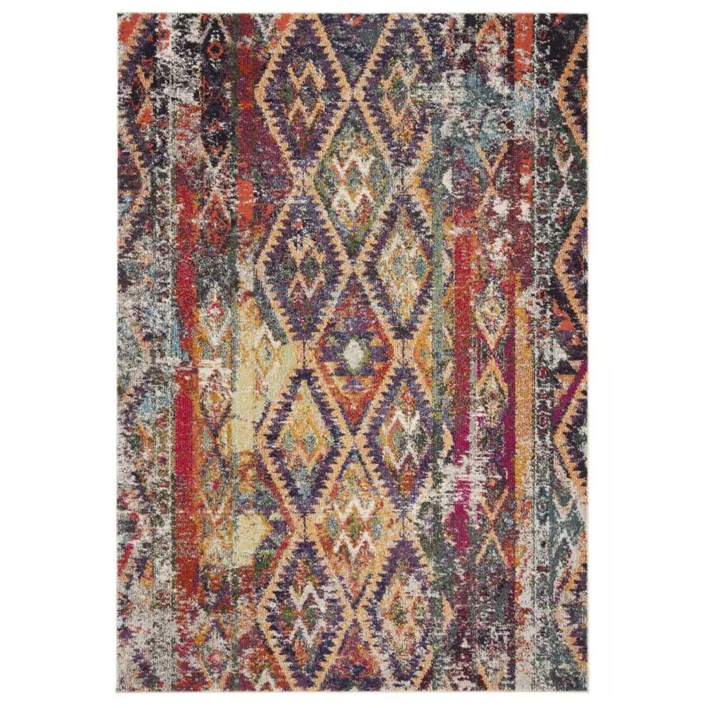 Safavieh Monaco MNC264V 5'1" x 7'7" Purple and Orange Area Rug