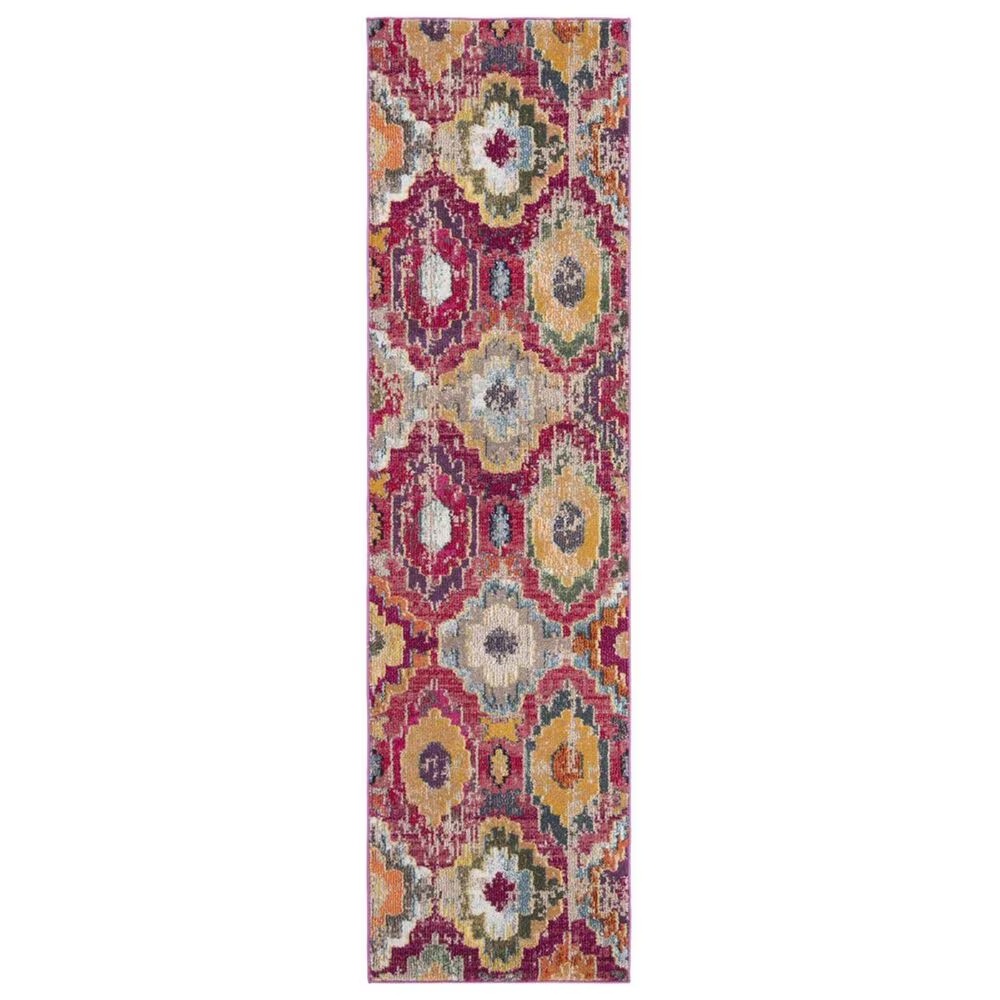 Safavieh Monaco MNC265Q 2'2" x 8' Red and Blue Runner