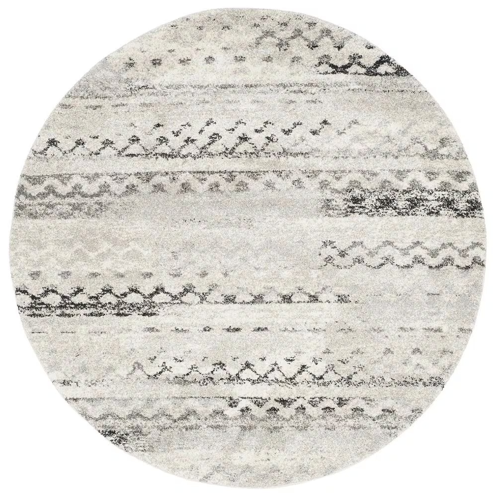 Safavieh Retro RET2136-1180 4' Round Cream and Grey Area Rug