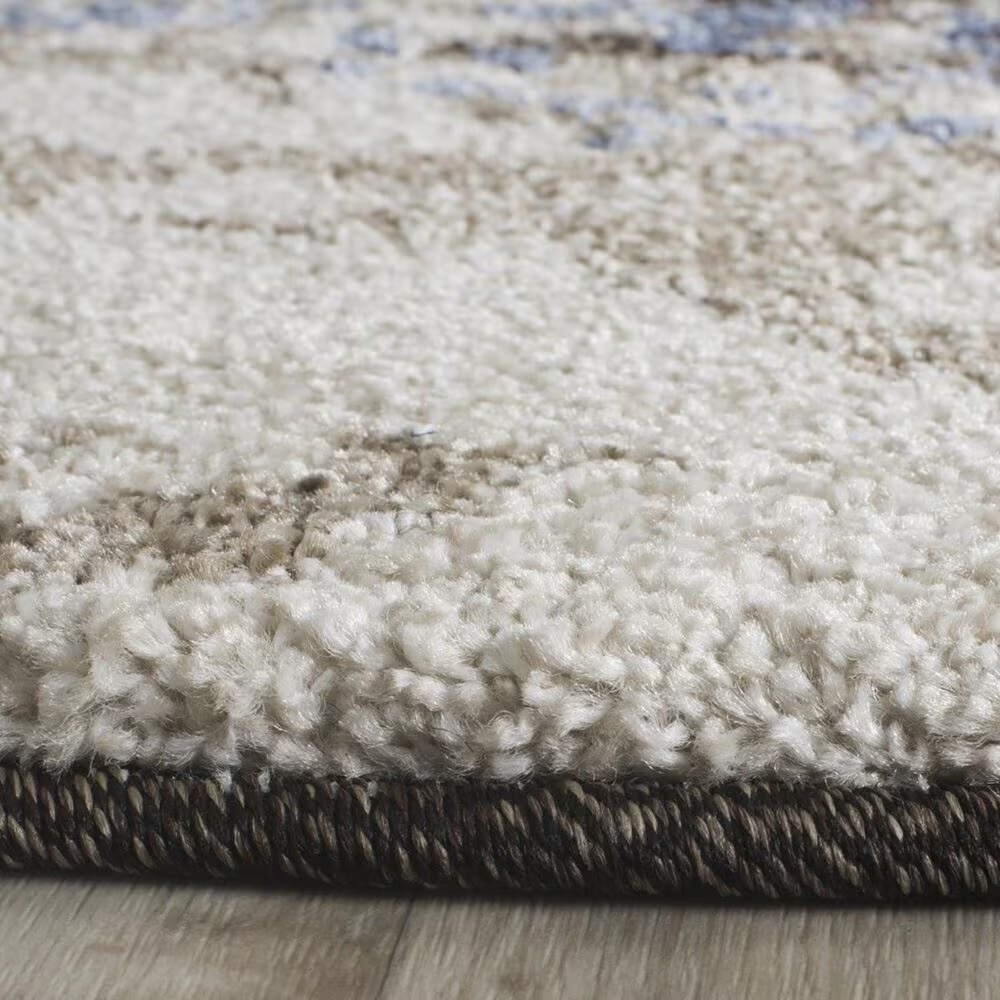 Safavieh Retro RET2138-1165 4' Round Cream and Blue Area Rug