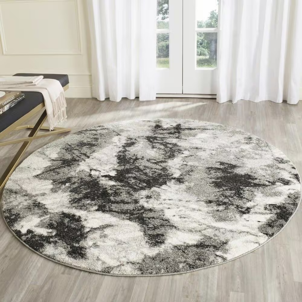 Safavieh Retro RET2141-1180 6' Round Cream and Grey Area Rug