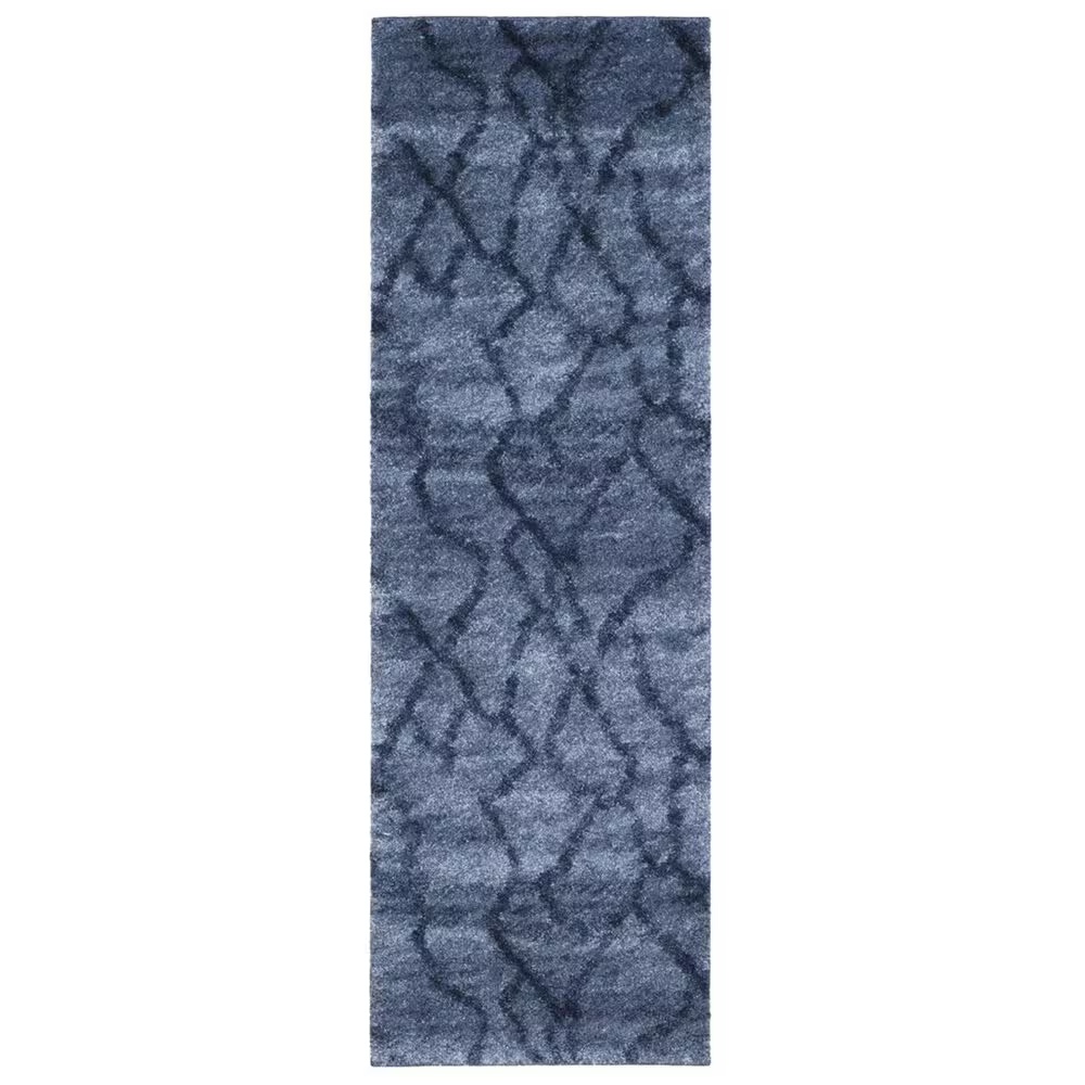 Safavieh Retro RET2144-6570 2'3" x 9' Blue and Dark Blue Runner