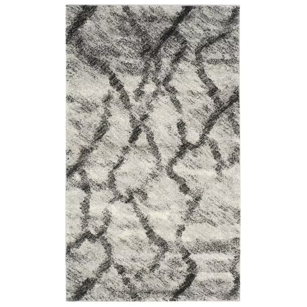 Safavieh Retro RET2144-7990 3' x 5' Light Grey and Black Area Rug