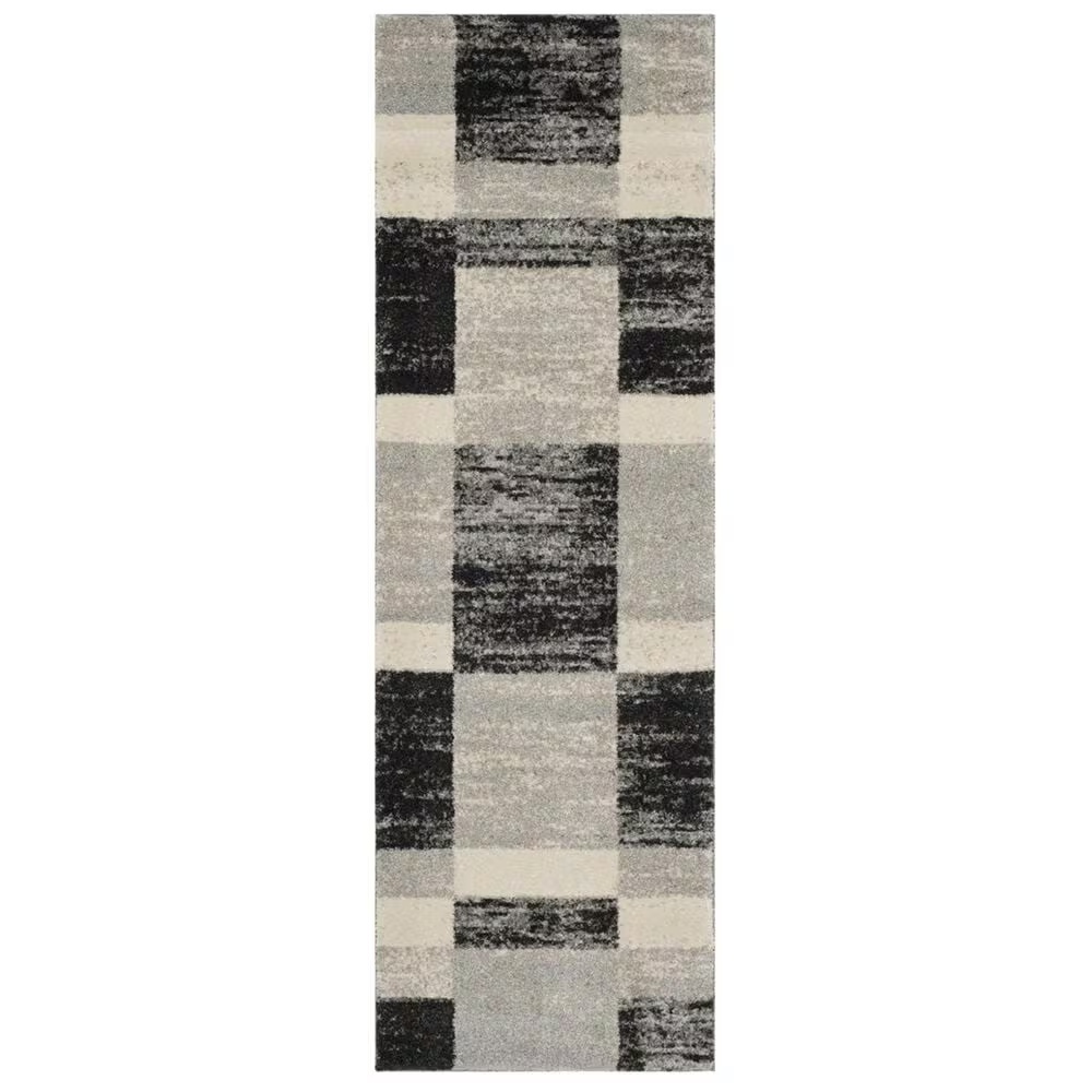 Safavieh Retro RET2692-9079 2'3" x 11' Black and Light Grey Runner