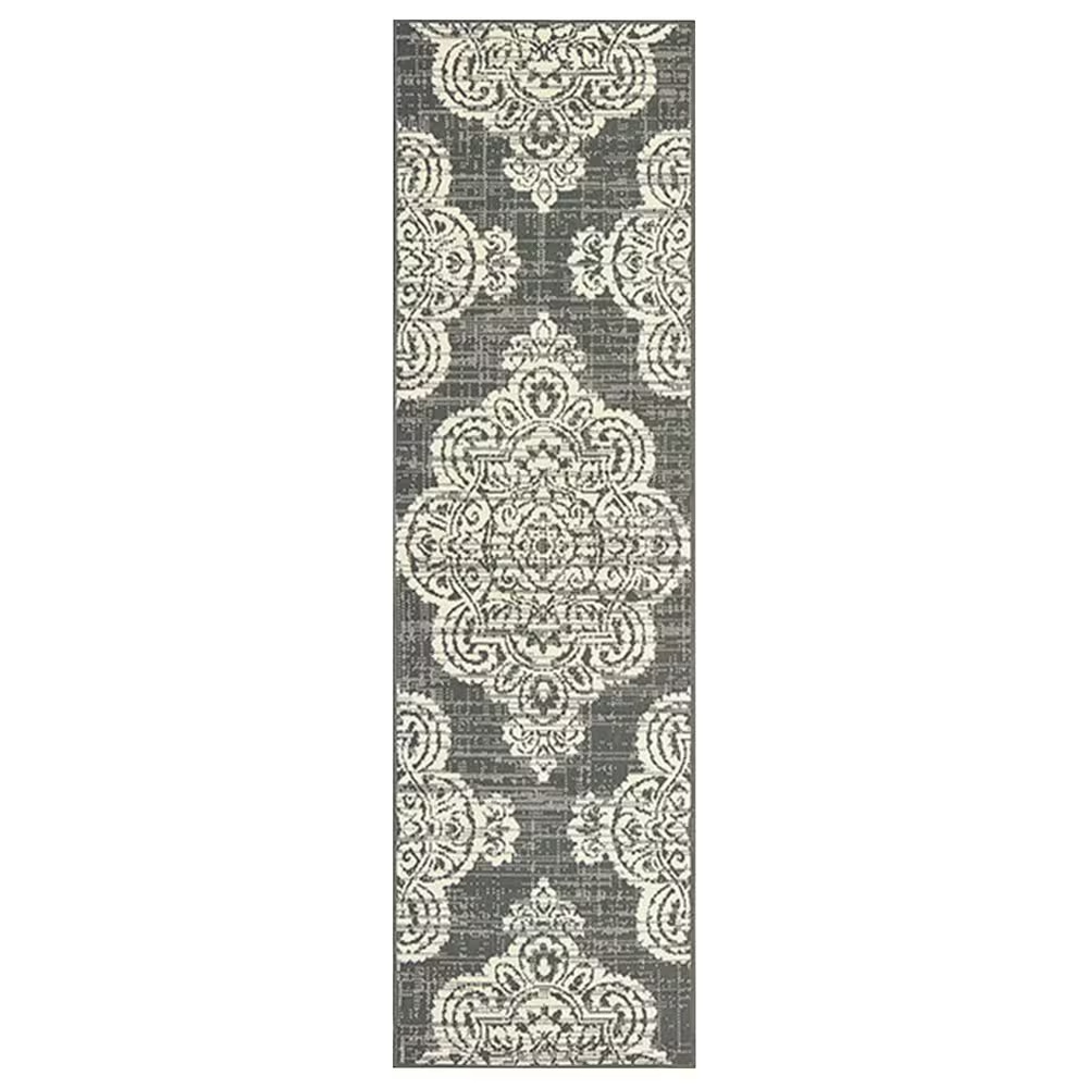 Oriental Weavers Marina 5929E 2'3" x 7'6" Grey and Ivory Scatter Rug