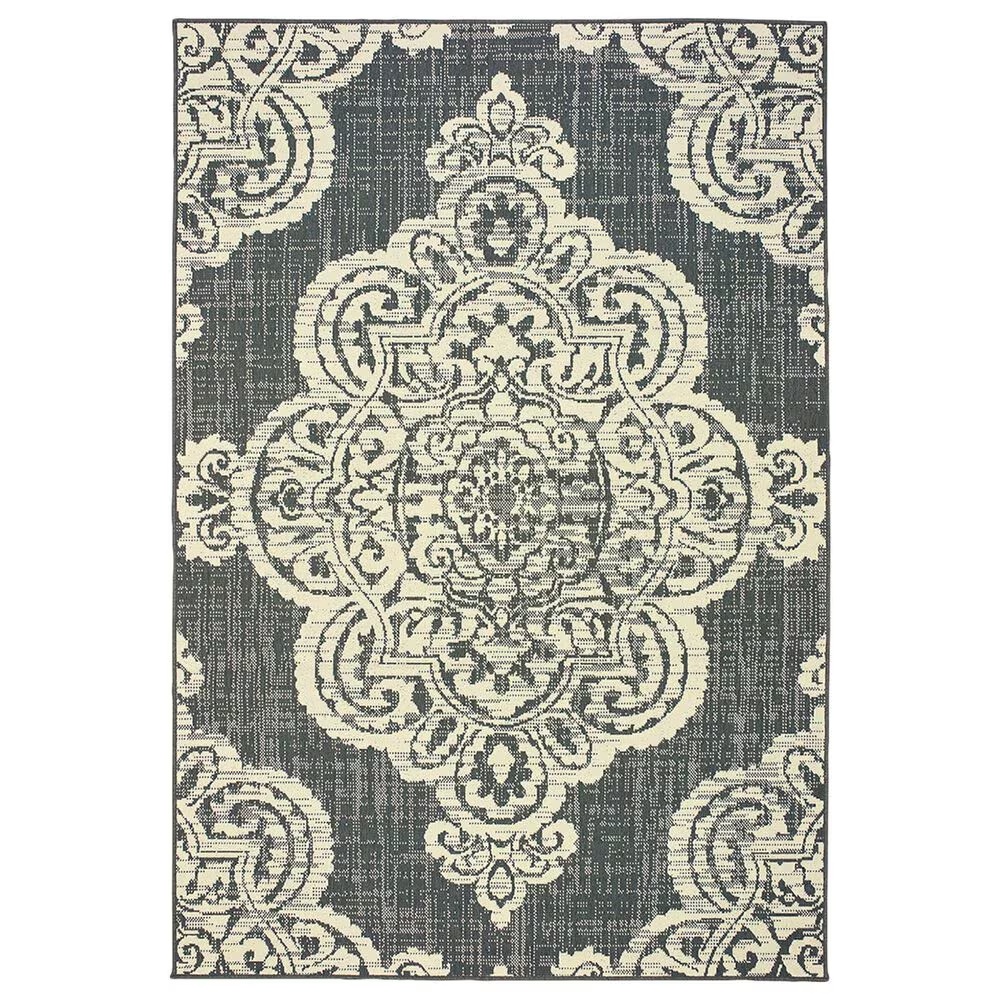 Oriental Weavers Marina 5929E 3'7" x 5'6" Grey and Ivory Area Rug