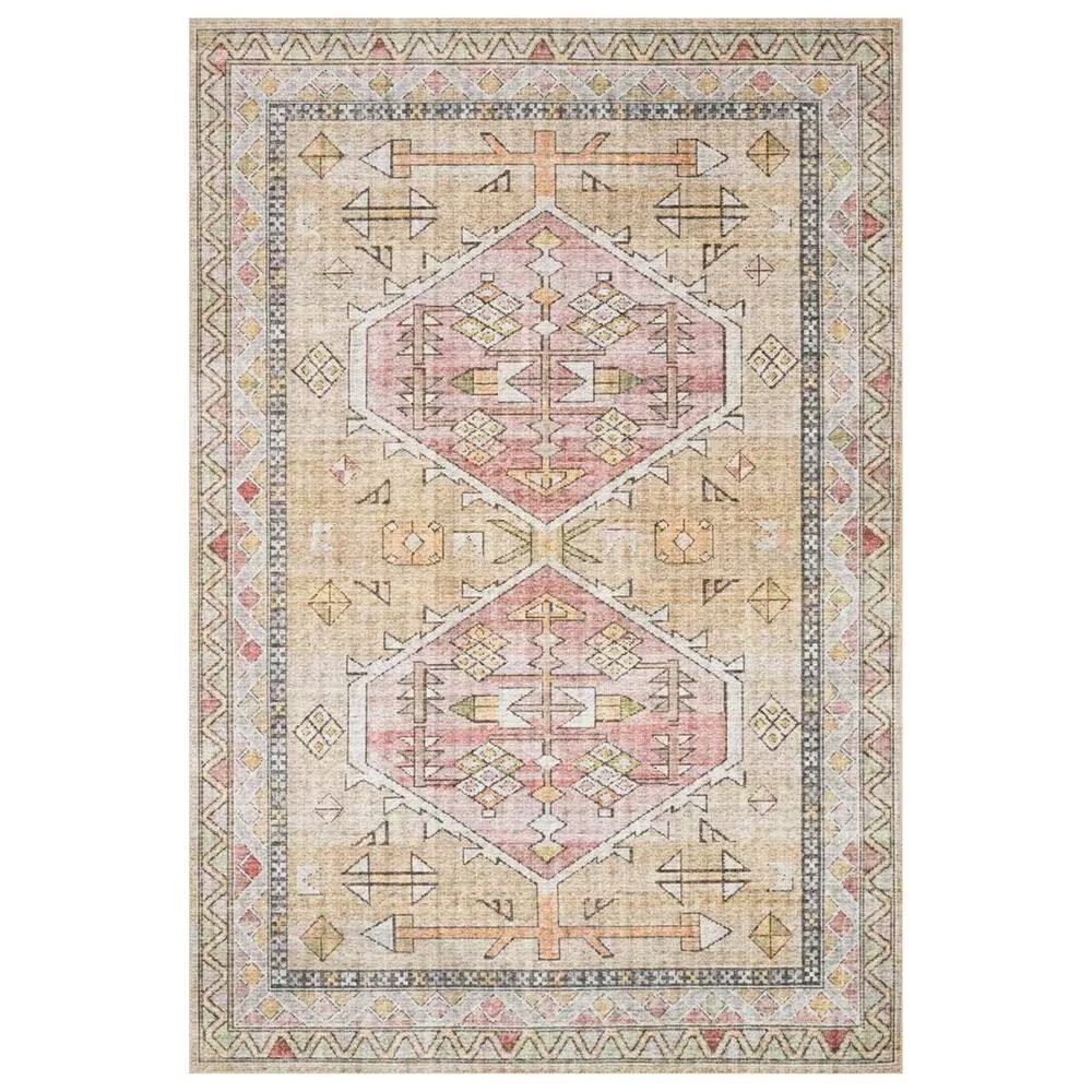 Loloi II Skye SKY-04 7'6" x 9'6" Gold and Blush Area Rug