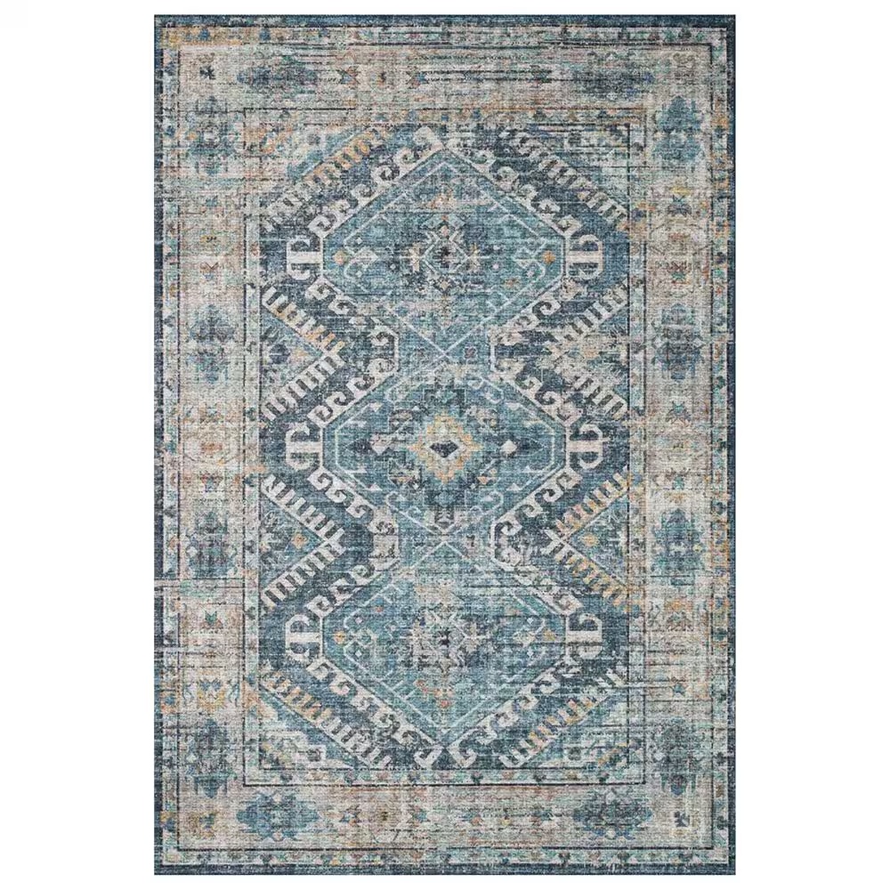 Loloi II Skye SKY-03 7'6" x 9'6" Denim and Natural Area Rug