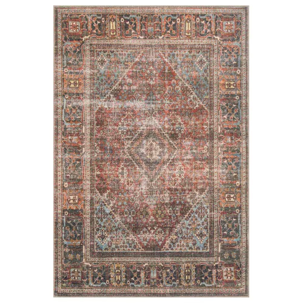 Loloi Loren LQ-13 2'3" x 3'9" Brick and Midnight Scatter Rug