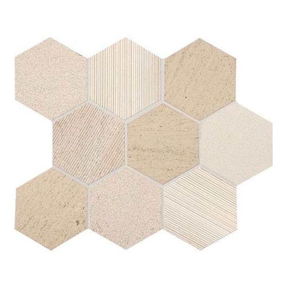 Marazzi Haven Point Honest Greige 12" x 12" Natural Stone Mosaic Sheet
