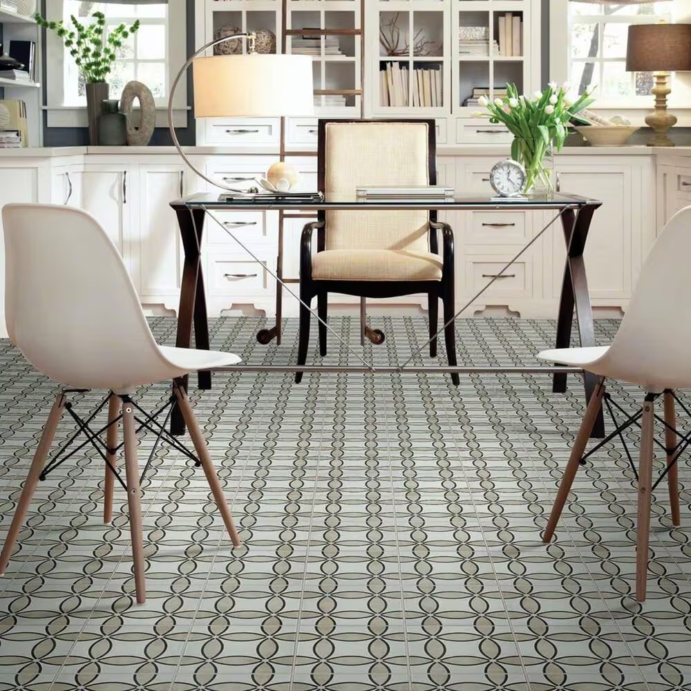 Shaw Revival Isabella Pearl 8" x 8" Porcelain Tile