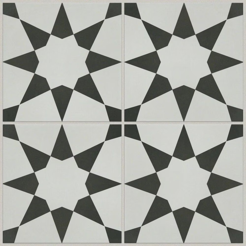 Shaw Revival Josefina Onyx 8" x 8" Porcelain Tile