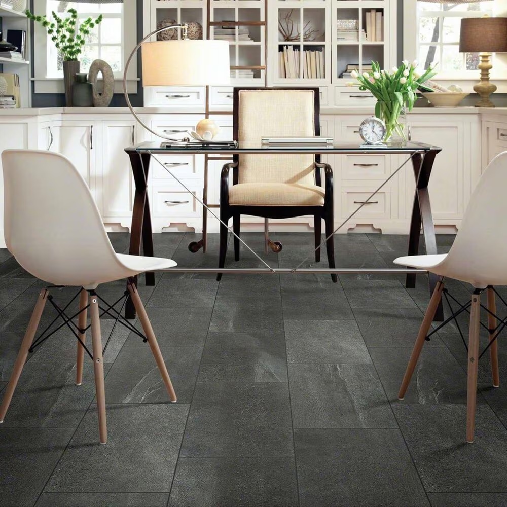 Shaw Sculpture Anthracite 12" x 24" Porcelain Tile