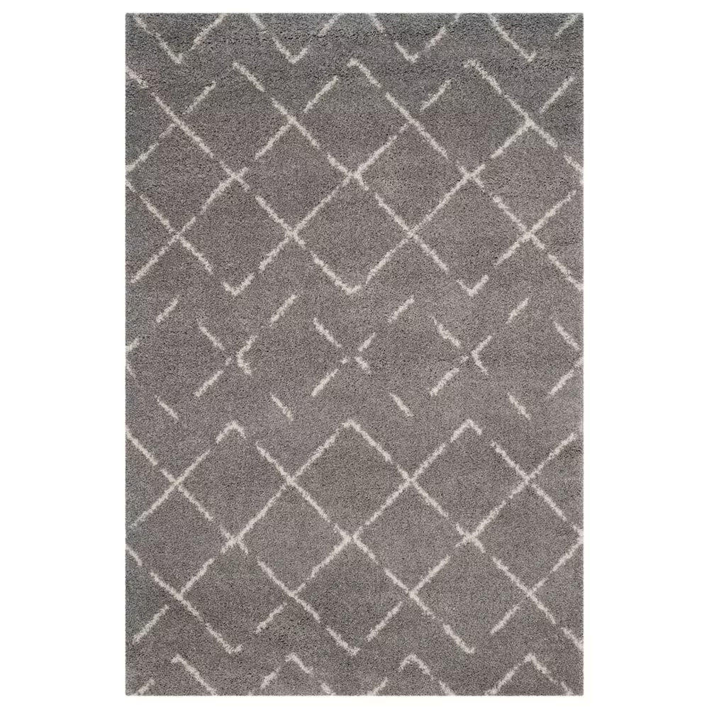 Safavieh Arizona Shag ASG743D 10' x 14' Grey and Ivory Area Rug