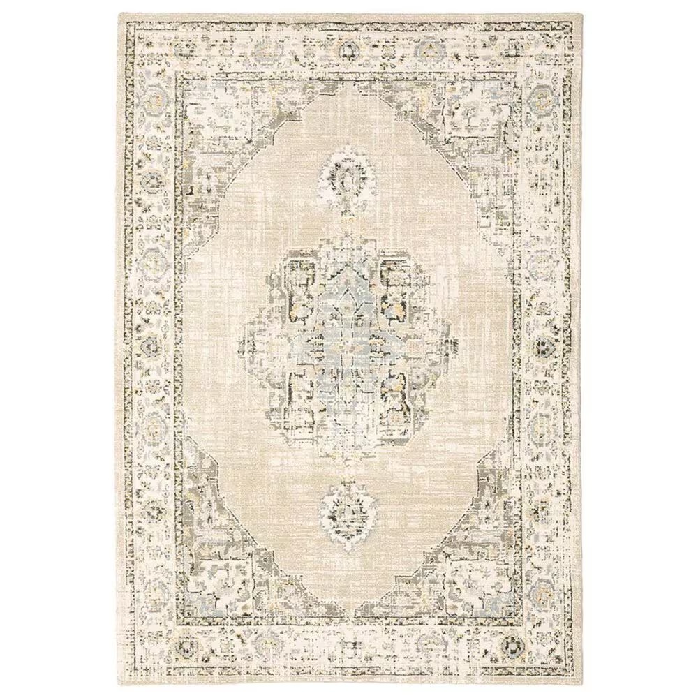 Oriental Weavers Andorra 303D 5'3" x 7'3" Beige Area Rug