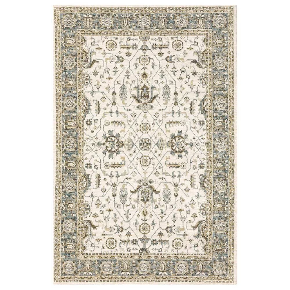 Oriental Weavers Andorra 9537P 5'3" x 7'3" Ivory Area Rug