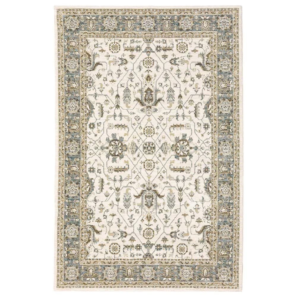 Oriental Weavers Andorra Oriental 9537P 8'6" x 11'7" Ivory Area Rug