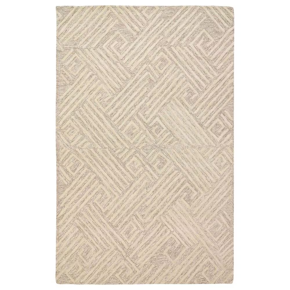 Feizy Enzo 8737F 9'6" x 13'6" Ivory and Natural Area Rug
