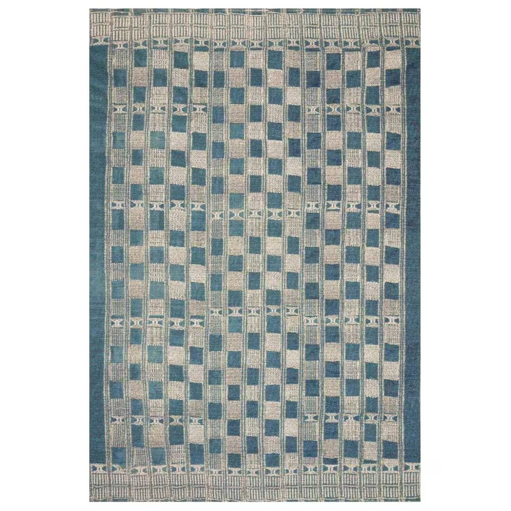 Loloi Mika 7'10" x 11'2" Blue and Ivory Area Performance Rug