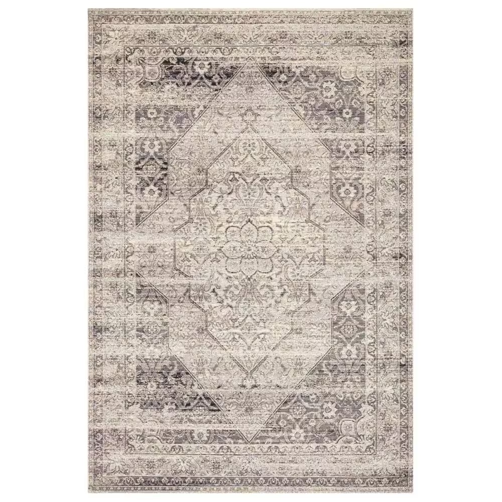 Loloi Mika 7'10" x 11'2" Stone and Ivory Area Performance Rug