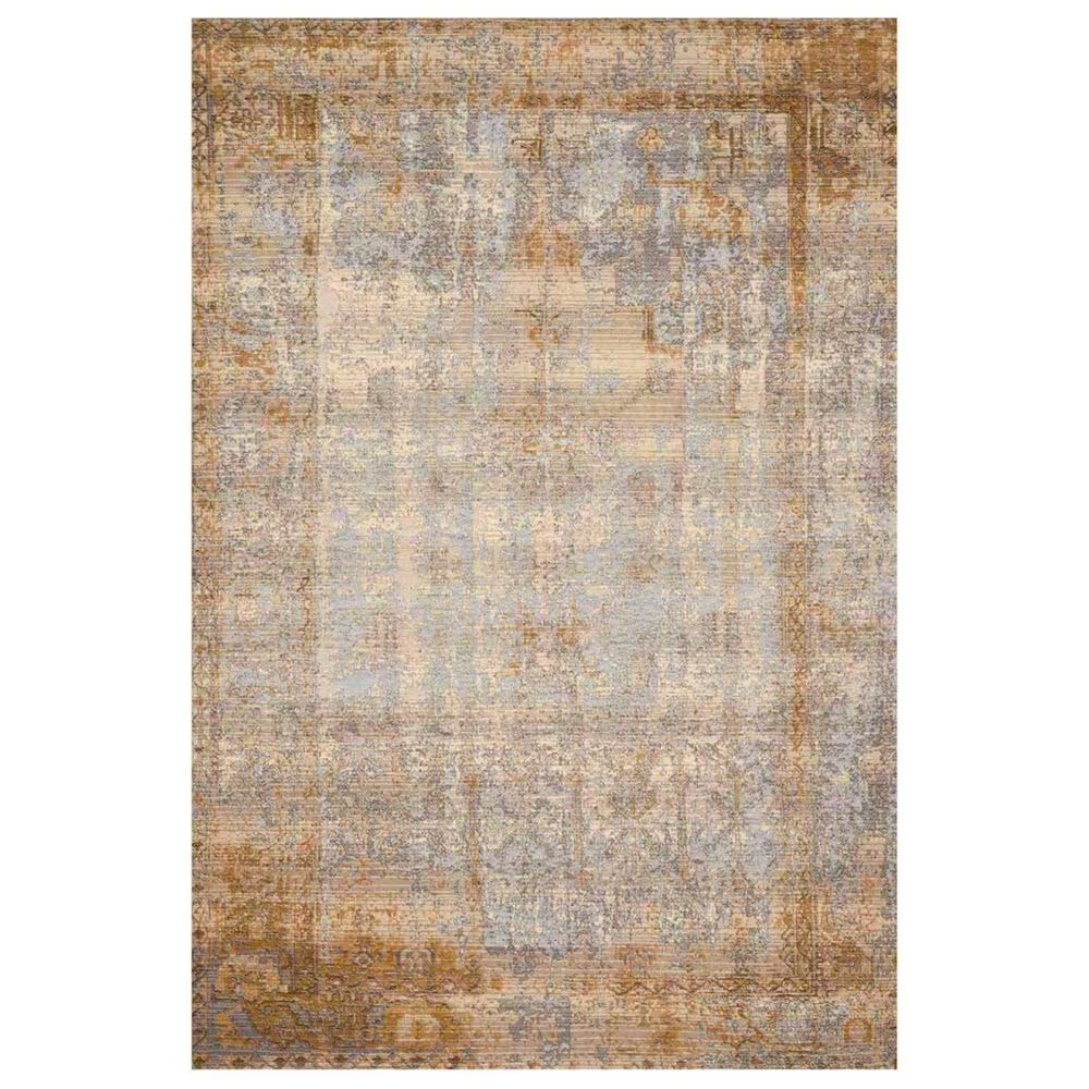 Loloi Mika 6'7" x 9'4" Antique Ivory and Copper Area Performance Rug