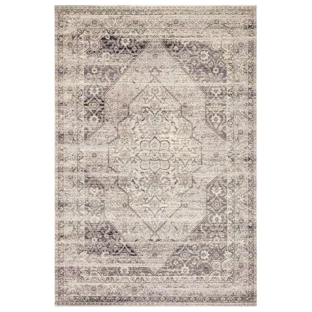 Loloi Mika 2'5" x 4' Stone and Ivory Area Performance Rug