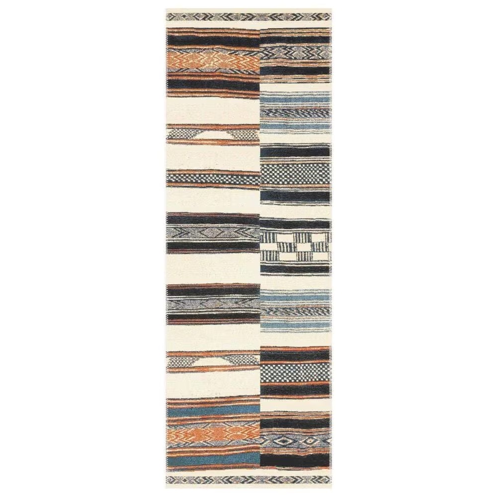 Loloi Mika 2'5" x 7'8" Ivory and Multicolor Runner