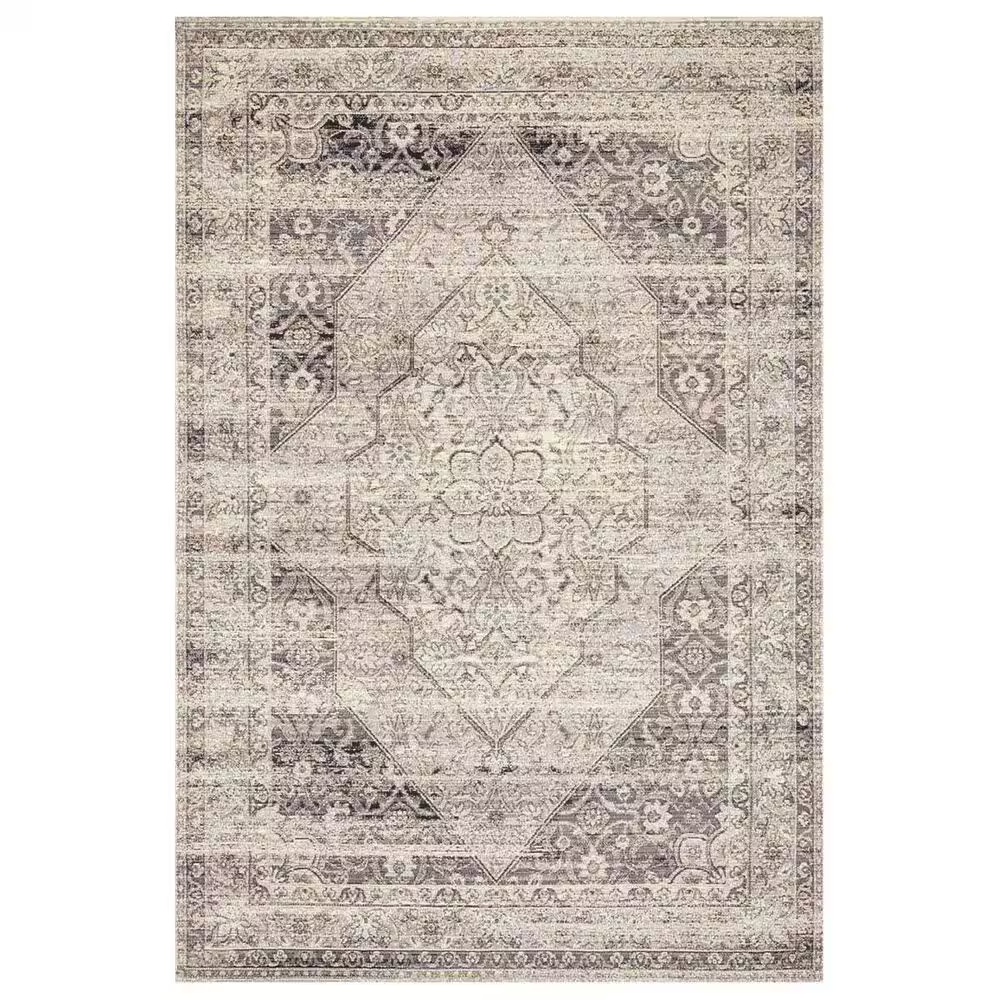Loloi Mika 6'7" x 9'4" Stone and Ivory Area Performance Rug