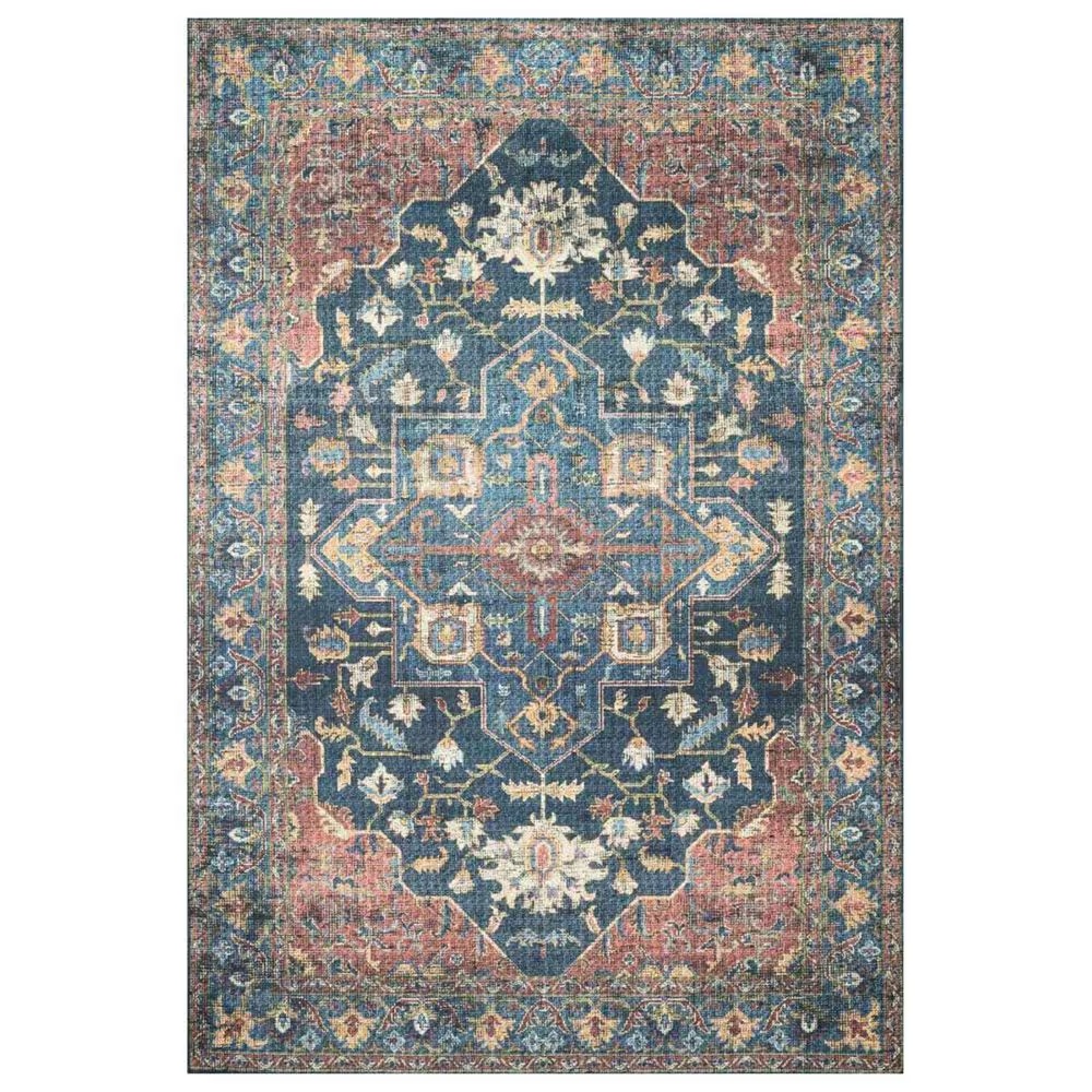 Loloi II Skye SKY-08 5' x 7'6" Denim and Brick Area Rug