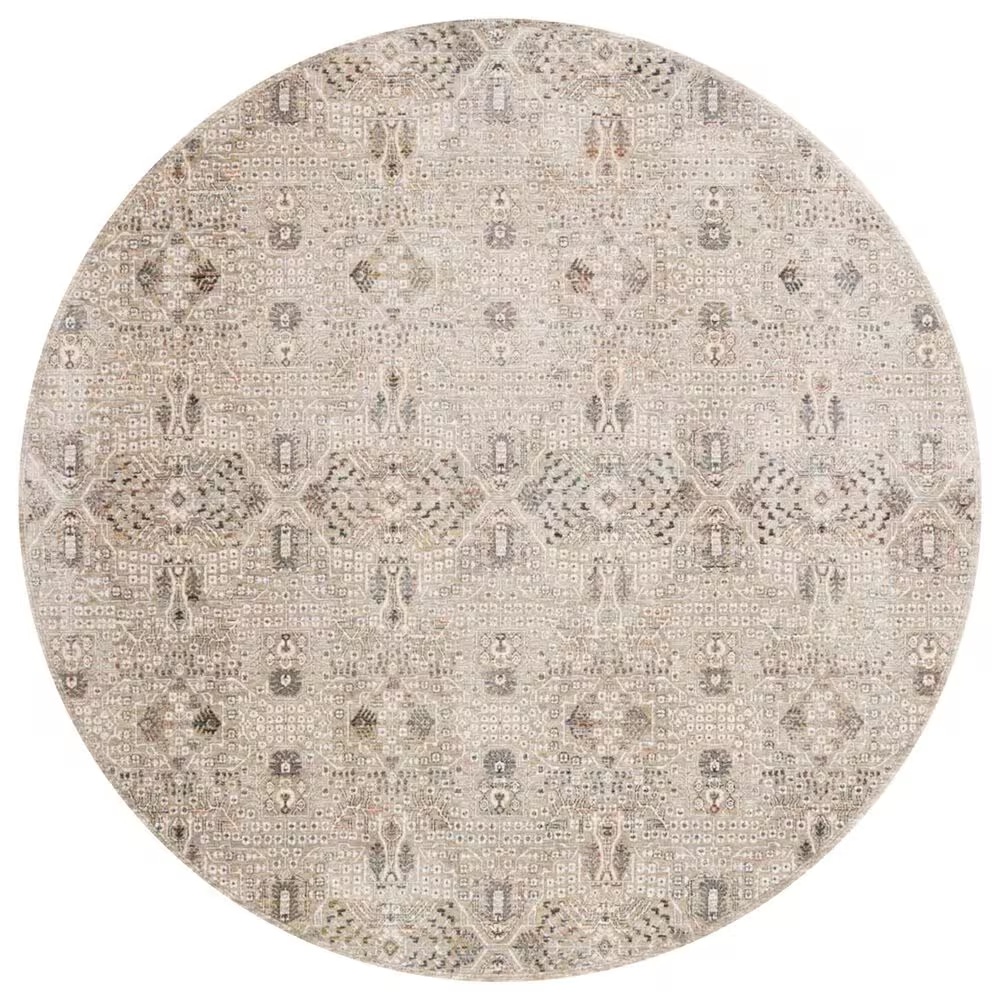 Loloi Theia THE-06 7'10" Round Granite and Ivory