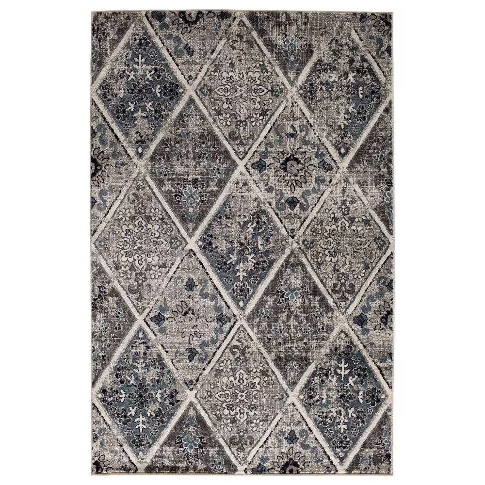 Central Oriental Corso Braddyville 6'6" x 9'6" Tan and Blue Area Rug