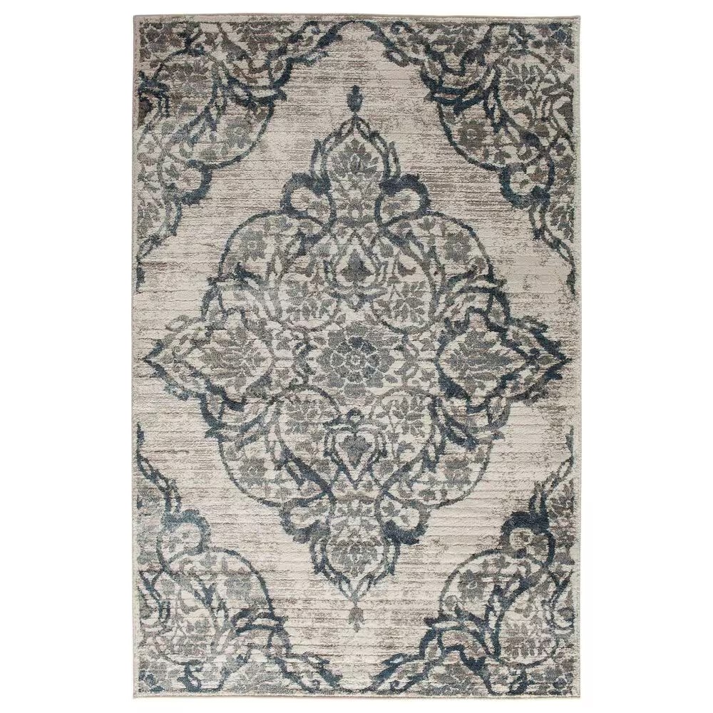 Central Oriental Corso Benedetta 7'10" x 9'10" Beige and Blue Area Rug