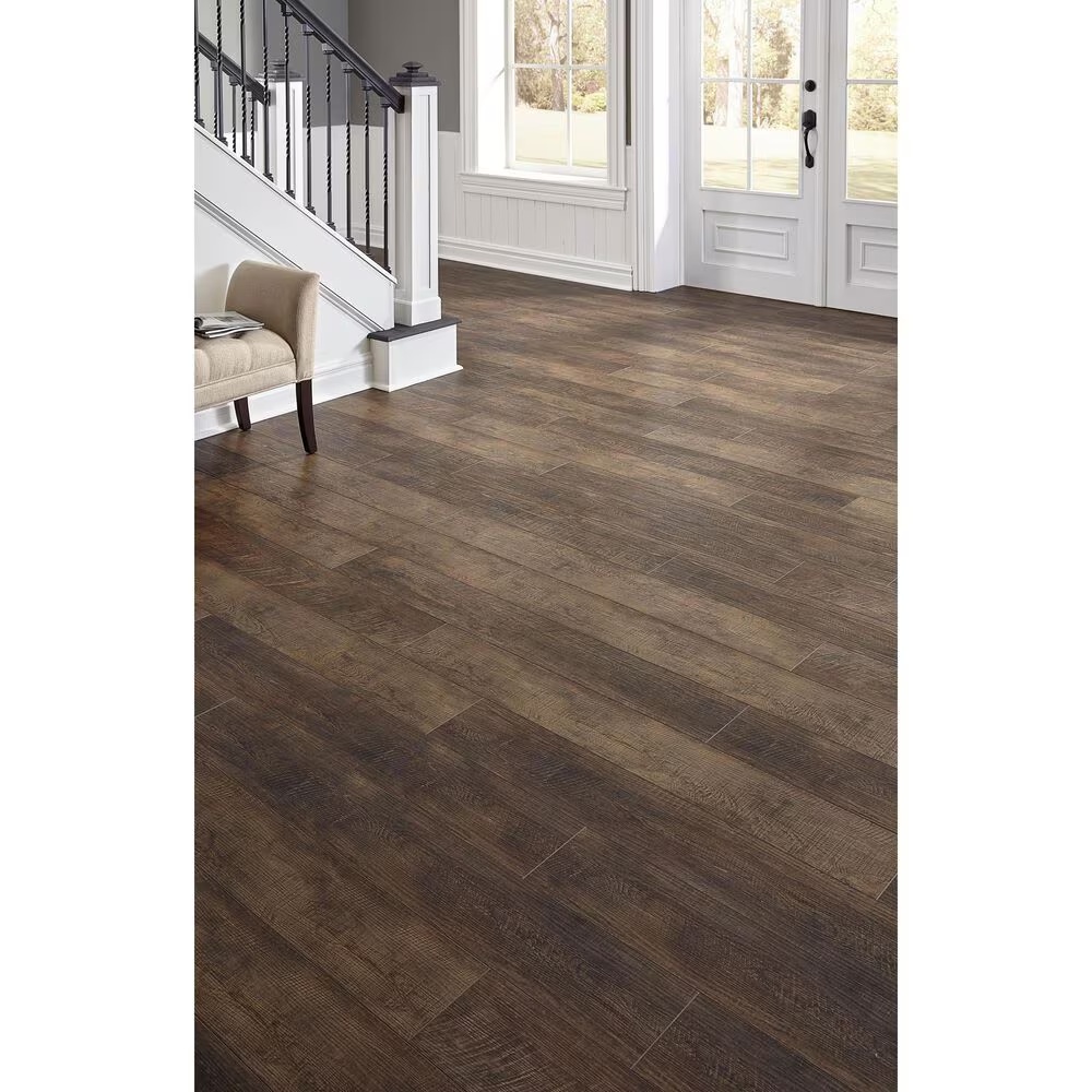 Healthier Choice Vineyard Wine Barrel 7" x 48" Luxury Vinyl Plank