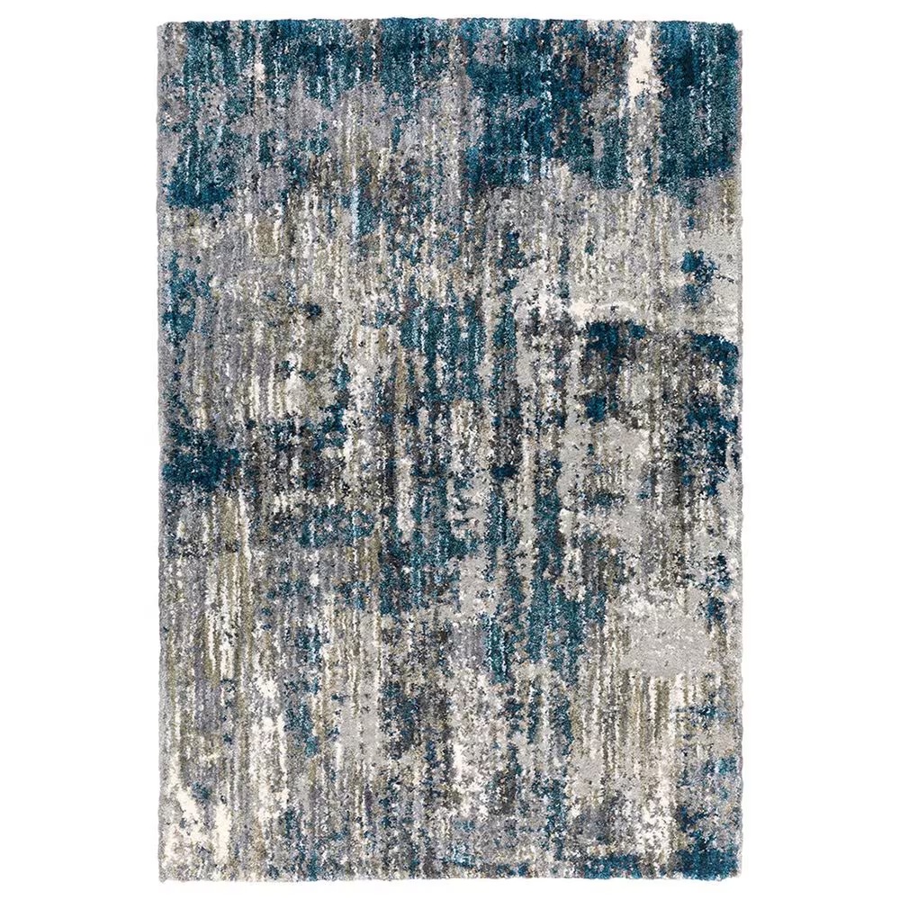 Oriental Weavers Aspen Shag Distressed 2061L 7'10" x 10'10" Gray Area Rug