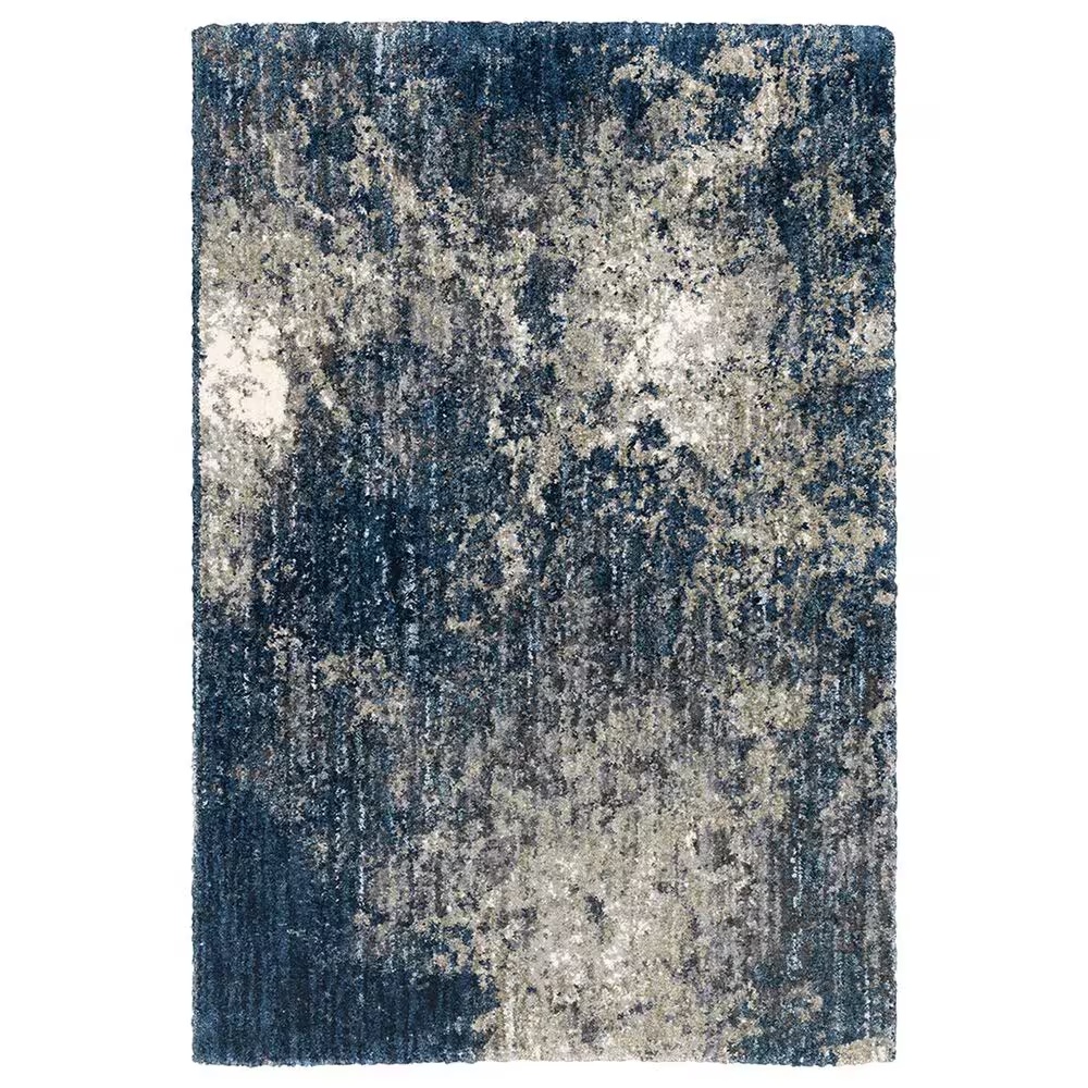 Oriental Weavers Aspen Abstract Shag 2060L 3'10" x 5'5" Blue and Gray Area Rug