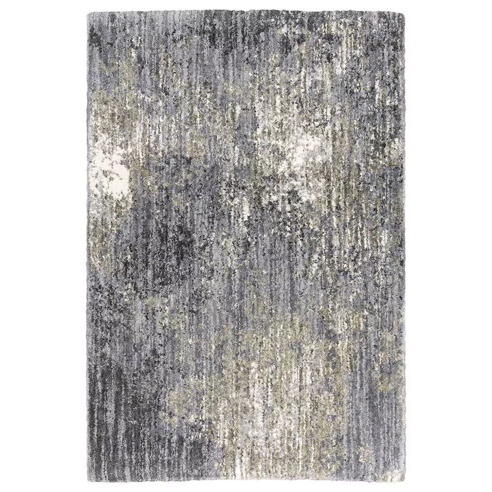 Oriental Weavers Aspen Shag Distressed 2060W 7'10" x 10'10" Gray Area Rug