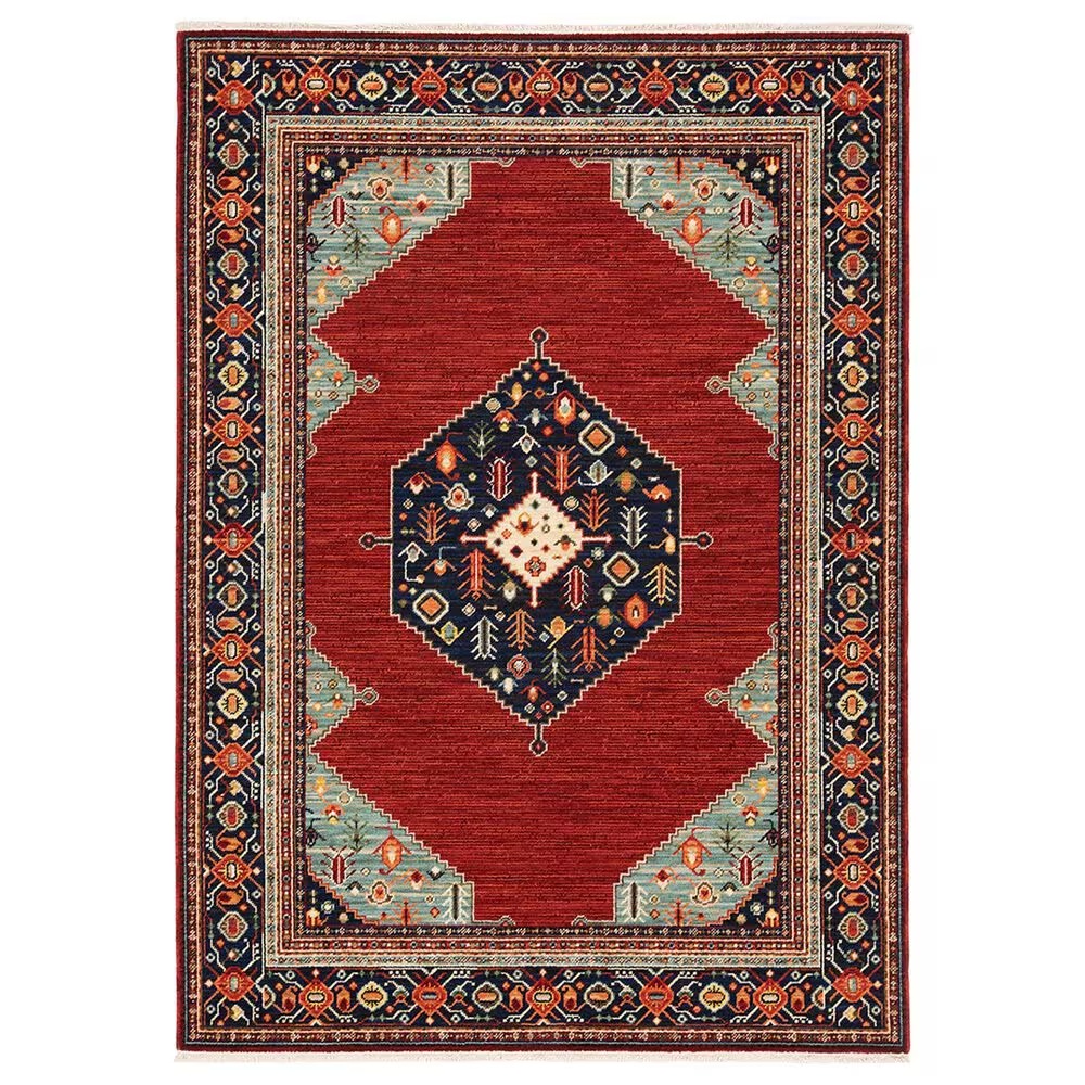 Oriental Weavers Lilihan Medallion 5503M 7'10" x 10'10" Red Area Rug