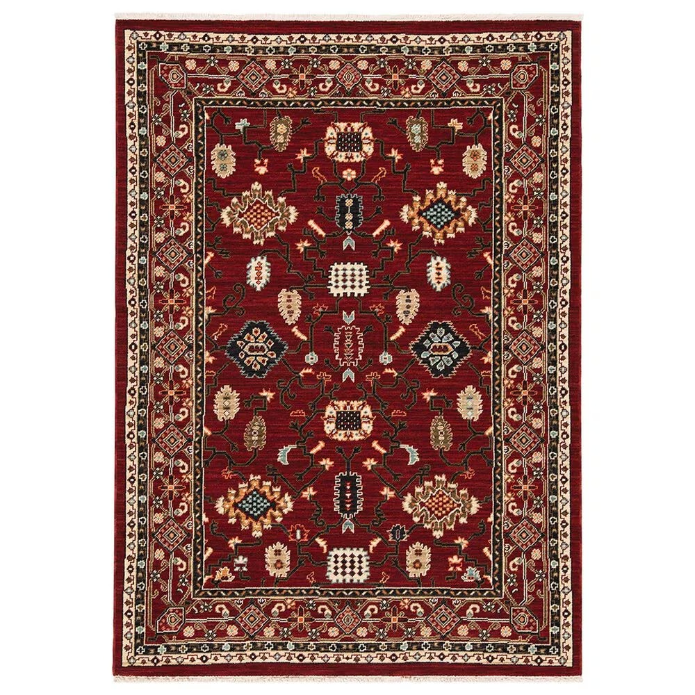 Oriental Weavers Lilihan Oriental 043S6 2'6" x 12' Red and Black Runner