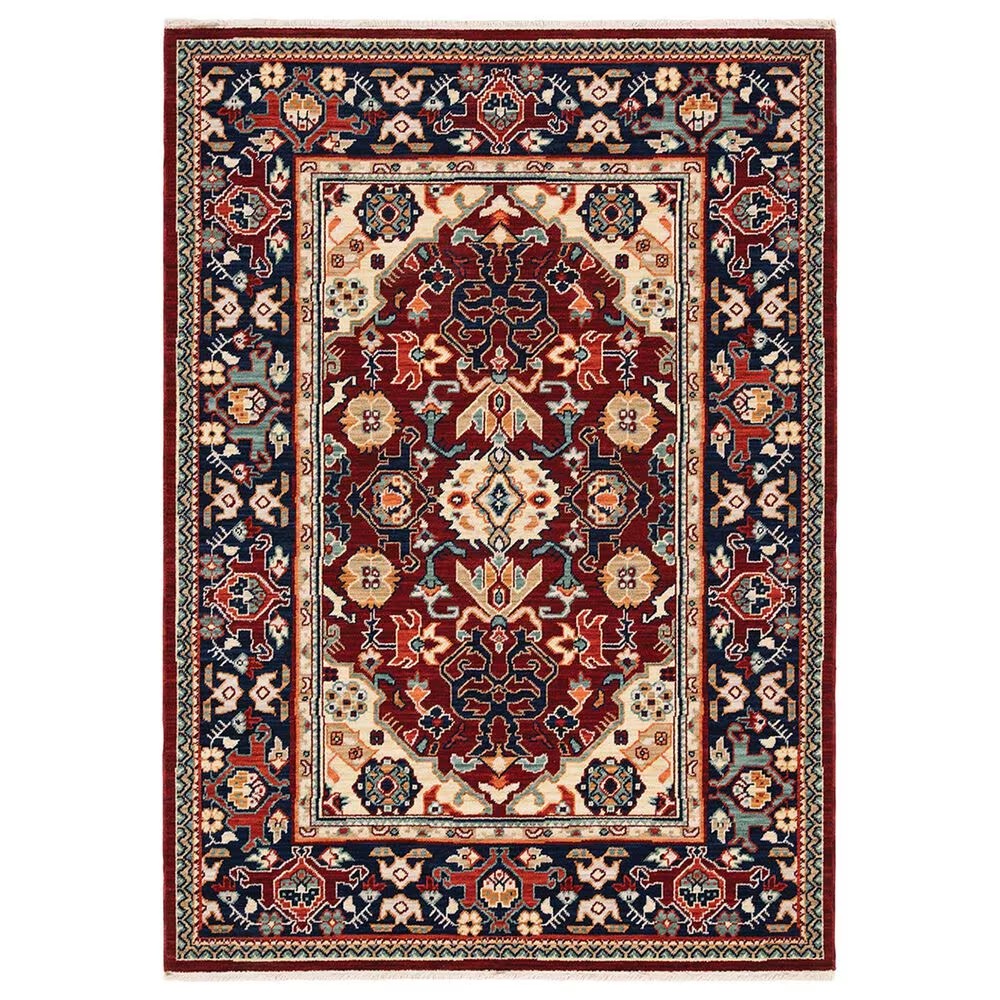 Oriental Weavers Lilihan Oriental 2062R 3'3" x 5' Red and Blue Area Rug