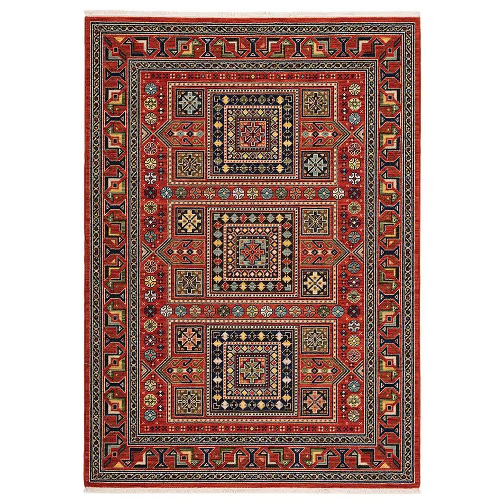 Oriental Weavers Lilihan Geometric 002C6 5'3" x 7'6" Red Area Rug