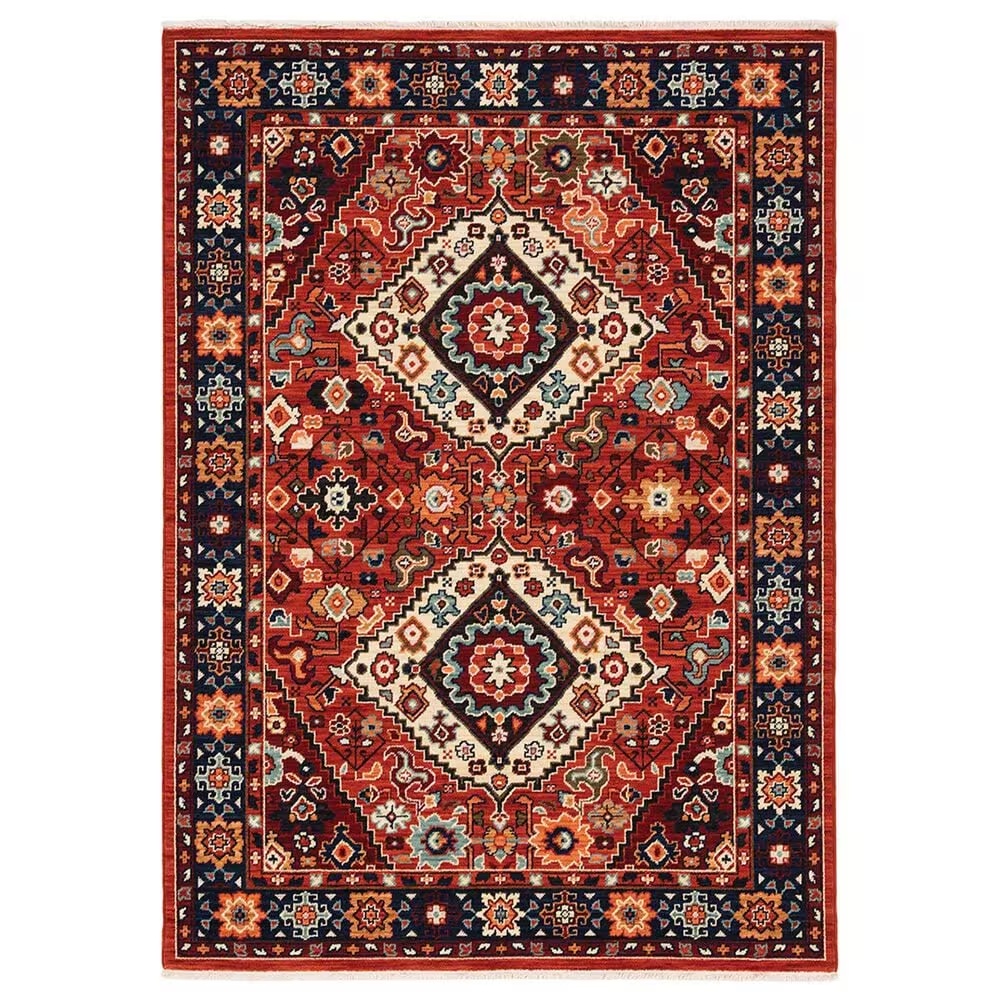 Oriental Weavers Lilihan Medallion 2061V 2' x 3' Red and Blue Scatter Rug