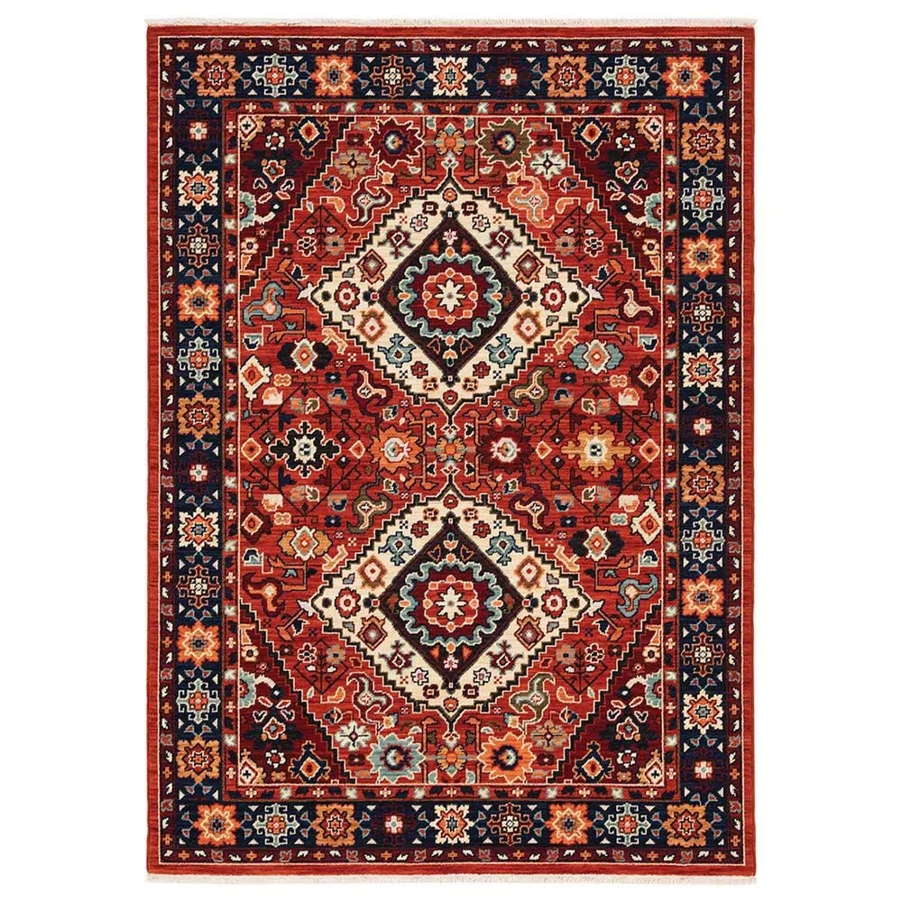 Oriental Weavers Lilihan Medallion 2061V 9'10" x 12'10" Red Area Rug