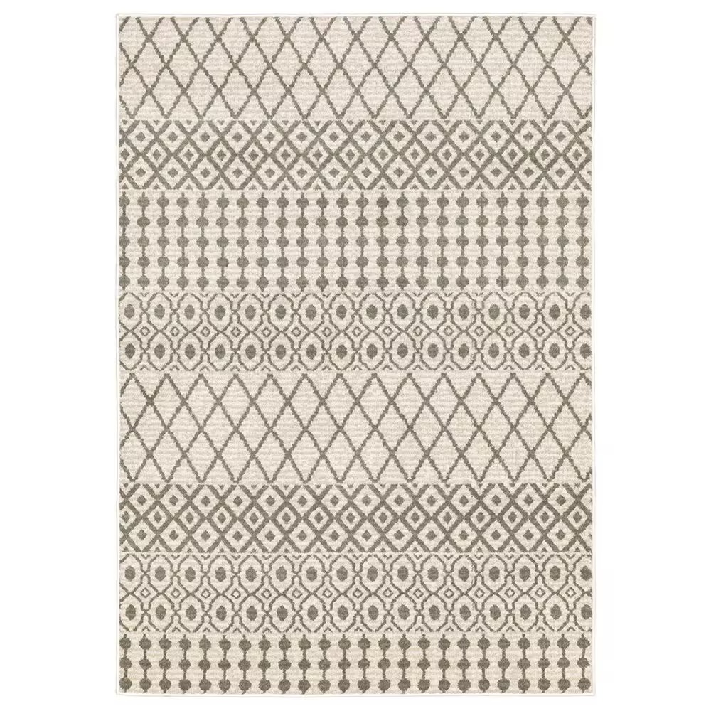 Oriental Weavers Georgia Southwest 717B0 5'3" x 7'3" Ivory and Gray Area Rug