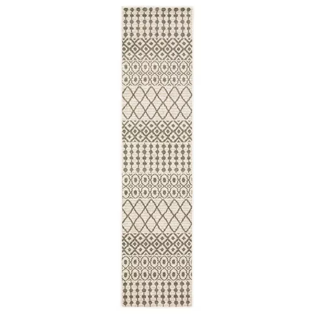 Oriental Weavers Georgia Southwest 717B0 1'10" x 7'6" Ivory and Gray Runner