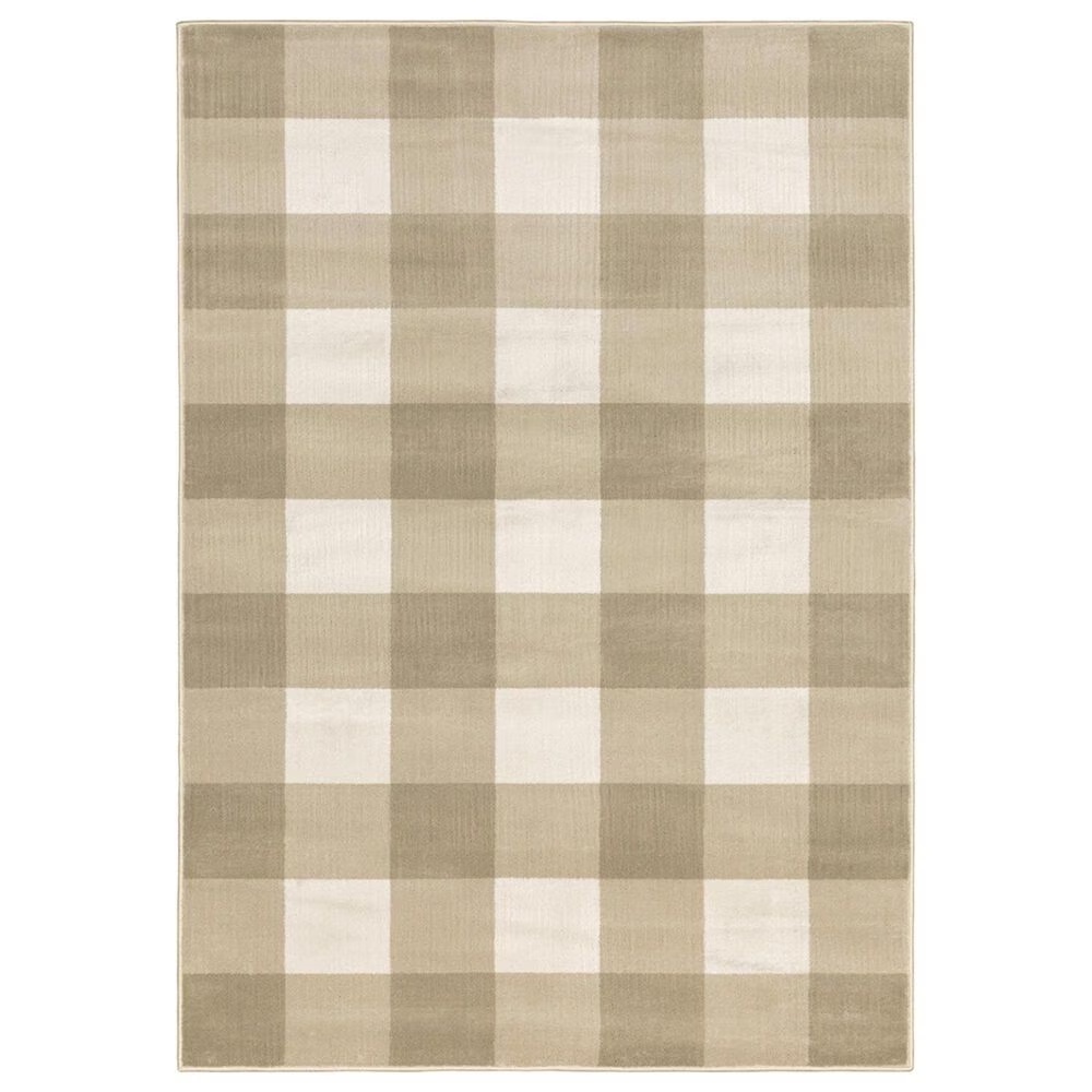 Oriental Weavers Georgia Geometric 678A0 7'10" x 10' Beige Area Rug