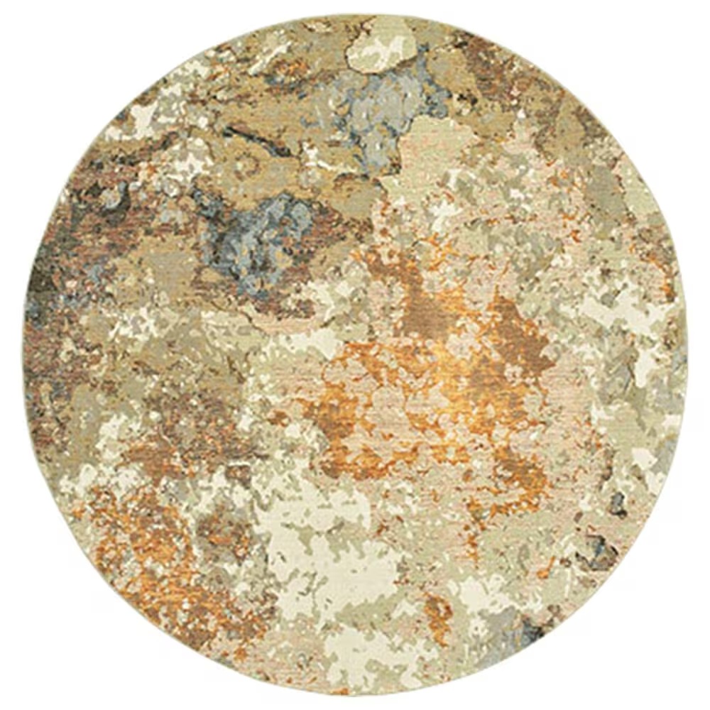 Oriental Weavers Evolution 8031B 7'6" Round Gold Area Rug