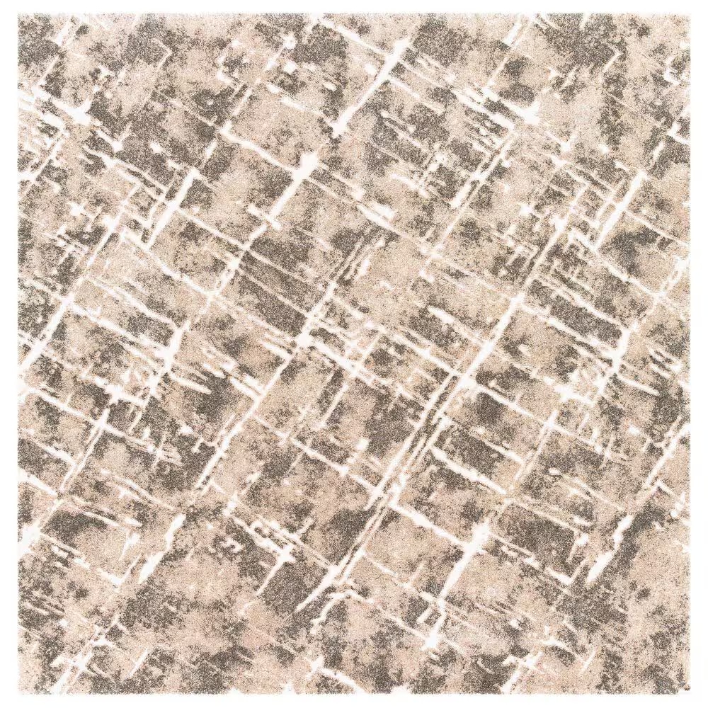 Surya Tuscany TUS-2300 White, Light Beige and Dark Brown 7'10" Square Area Rug