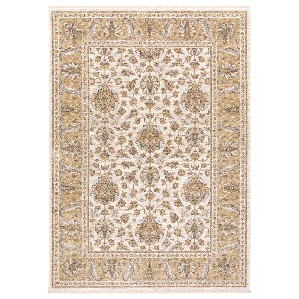 Oriental Weavers Maharaja Dakota 5091W 9'10" x 12'10" Ivory Area Rug