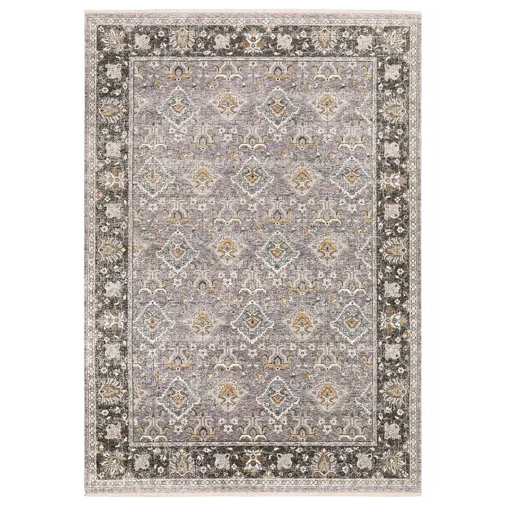 Oriental Weavers Maharaja Serbia 91E 2'3" x 7'6" Gray and Blue Scatter Rug