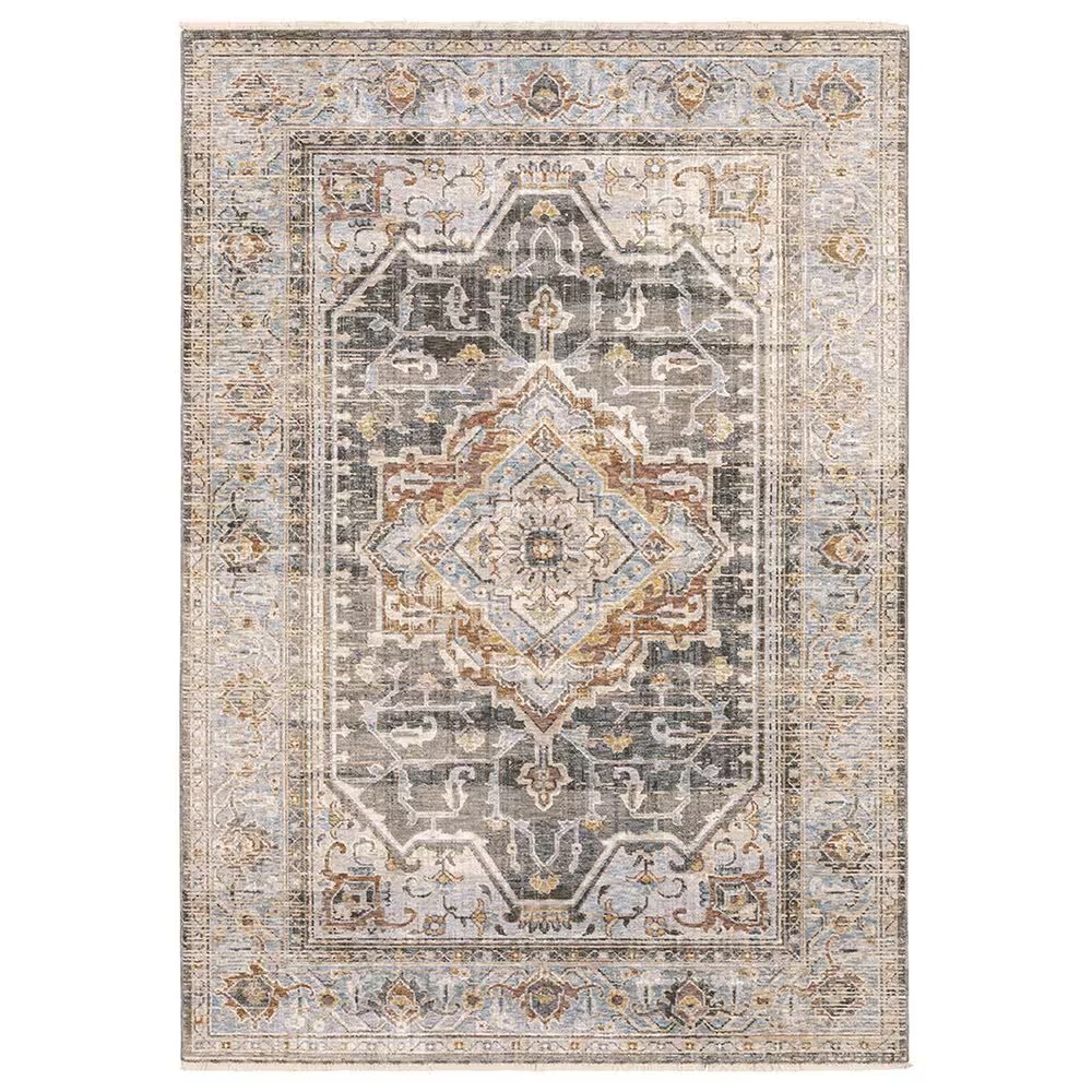Oriental Weavers Maharaja Sudan 1803X 5'3" x 7'6" Gray and Blue Area Rug